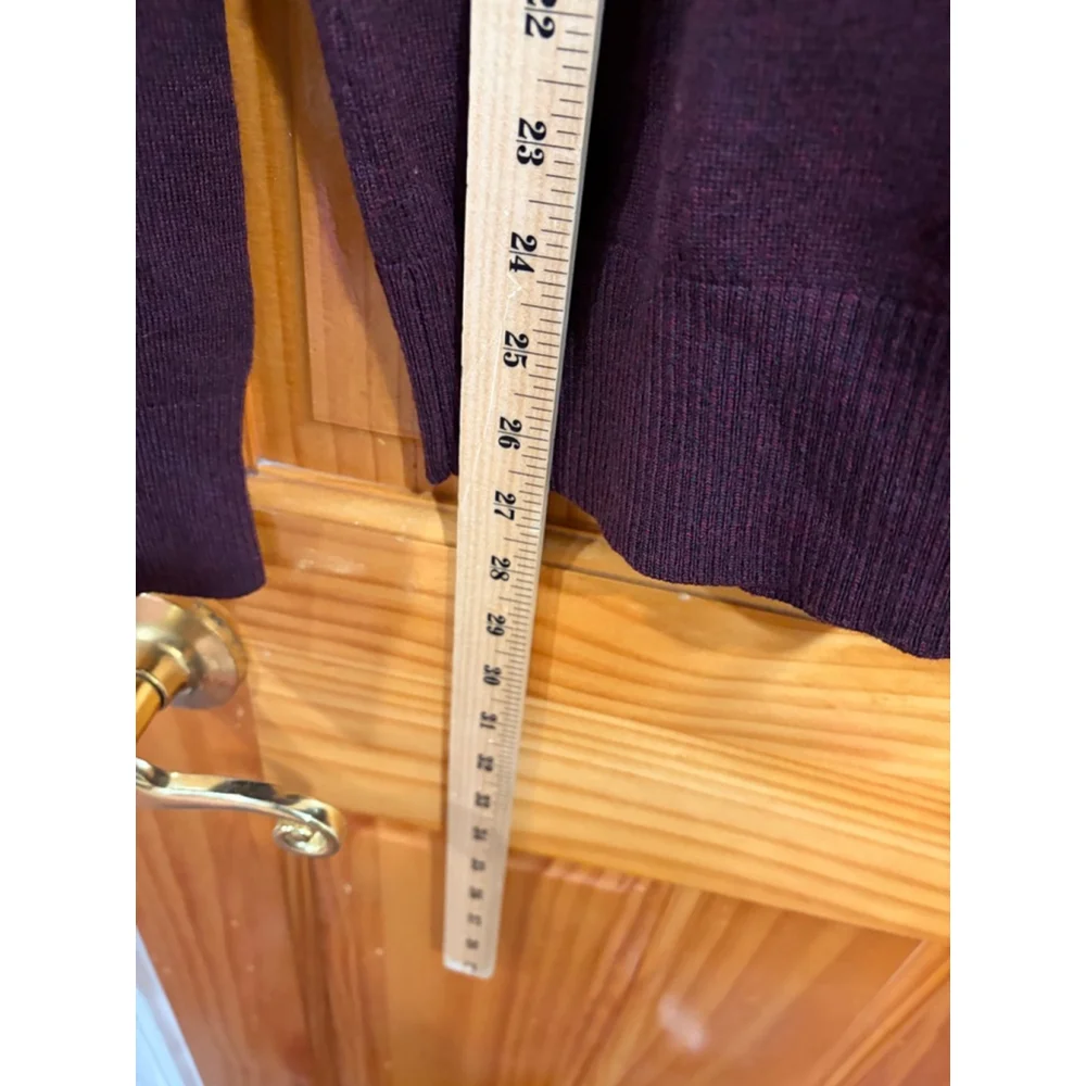 Banana Republic Extra Fine Merino Wool Crewneck Sweater Burgundy Large Men